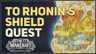 To Rhonin's Shield WoW Quest
