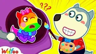 Wolfoo Learns Colors with Rainbow Baby   Wolfoo Kids Stories About Baby | Wolfoo