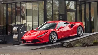 BRAND NEW Ferrari F8 Tributo Being Unloaded - Start Ups, Revs, Details!