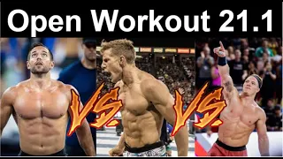 Rich Froning vs Noah Ohlsen vs Brent Fikowski | 2021 Open Workout 21.1