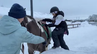 Аня начала заниматься конным спортом. Новополье