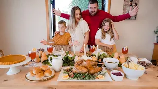 New Zealand Family Celebrates THANKSGIVING For the First Time! (Never tried turkey or pumpkin pie)