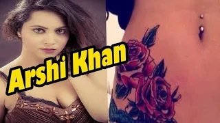 OMG: Arshi Khan Tattoos Shahid Afridi's Name With Roses On Her Waist !!!