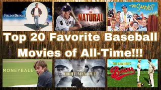Top 20 Favorite Baseball Movies of All-Time!!!