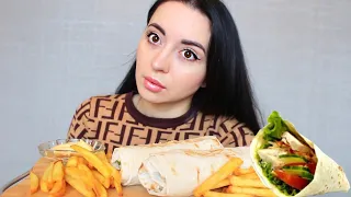 ВКУС МОЕЙ БАБУШКИ / 2 ШАУРМЫ ЗА РАЗ MUKBANG Ayka Emilly