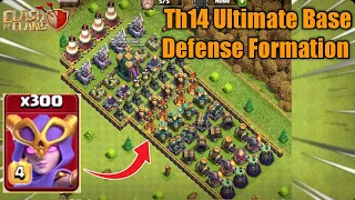 300 Super Witch Vs. Th14 Ultimate Base Defense Formation In Clash Of Clans - COC