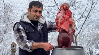 A LEGENDARY LAMB'S LIVER RECIPE COMES FROM MIDDLE AGE! SNOWED DAY IN RURAL VILLAGE