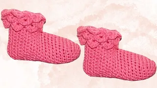 Crafting Crocodile Stitch Adult Size Booties - Part 3 Tutorial!