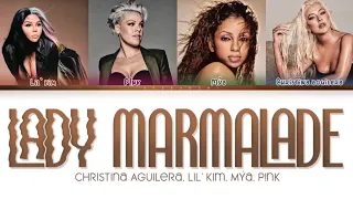 Christina Aguilera, Lil' Kim, Mýa, P!nk - Lady Marmalade (Color Coded Lyrics)