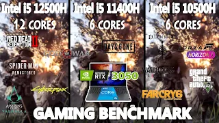 Intel i5 10500h vs 11400h vs 12500h Gaming Benchmark Test in 2022 | #RTX3050 | @StealthGamerSG