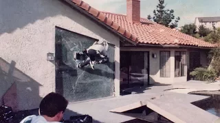 How did Gleaming The Cube get a skateboard to break a pane of glass?