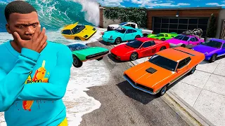 COLECIONANDO CARROS BILIONÁRIOS EM UM TSUNAMI NO GTA 5!!!