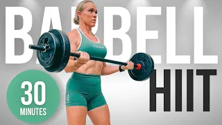 30 MIN BARBELL HIIT CIRCUIT | Metabolic Training At Home (+Dumbbell Alternatives)