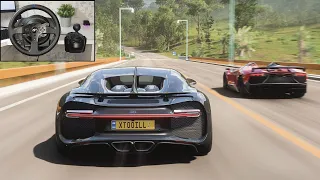 1500HP Bugatti Chiron - Goliath Race - Forza Horizon 5 | Steering Wheel Gameplay