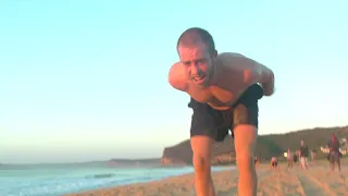 A mile of Burpees in soft sand ... only in Australia