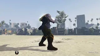 GTA 5 Thanos VS Mecha Godzilla