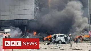 Dozens dead and injured in Russian strike on central Ukraine city - BBC News