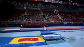 GLADENKOV Andrei (RUS) - 2017 Trampoline Worlds, Sofia (BUL) - Qualification Double Mini Routine 2