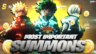 ALL 3 WHM HEROES IN 1 BANNER!!!! ALL OR NOTHING SUMMONS 😮(My Hero Academia: The Strongest Hero)