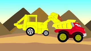 Backhoe Loader and Vehicle for children - Animated Toy Excavator