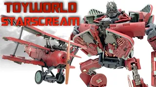 Toyworld WW1 STARSCREAM Transformers RED Aerolite BARON Review