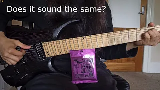 Here is the difference between new strings and old strings on electric guitar