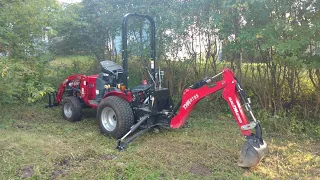 TYM TX25 Compact Diesel Tractor Backhoe Deck Removal