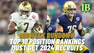 Notre Dame Midweek Rundown - Top 10 Players, Must Get Recruits In 2024