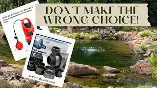 Choosing the right pond pump