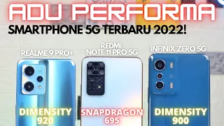 ADU PERFORMA Smartphone 5G 2022! Redmi Note 11 Pro 5G vs Infinix Zero 5G vs Realme 9 Pro+ Indonesia