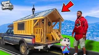 GTA 5 : Franklin Built A House On His Car in GTA 5.. (GTA 5 Mods)