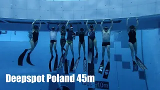 Freediving at Deepspot Poland 45m