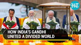 Modi Leads World Leaders In Paying Tributes To Mahatma Gandhi | Biden, Sunak, Lavrov At Rajghat