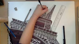 Realistic Drawing: The Eiffel Tower