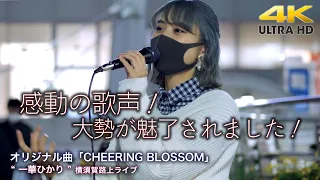 【 感動の歌声！】この歌声に大勢が魅了されました！　オリジナル曲「CHEERING BLOSSOM」" 一華ひかり " 2021.12.2 横須賀コラボ 路上ライブ 4K映像