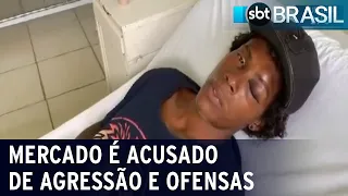 Homem denuncia agressão e ofensas racistas em supermercado | SBT Brasil (08/12/20)