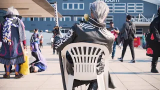 Vergil's chair cosplay at MCM London 2023 - by Zeku_Zilla