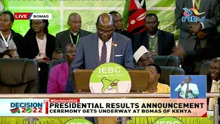 BREAKING: Chebukati announces William Ruto as president-elect | Presidential Results