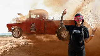 Jumping 1000HP Burnout Truck in the Sand Dunes!