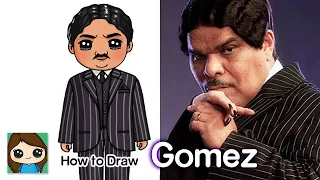 How to Draw Gomez Addams | Netflix Wednesday