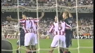 2000 (September 12) Valencia (Spain) 2-Olympiakos (Greece) 1 (Champions League)