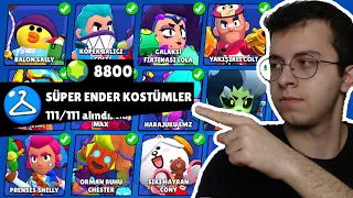 OYUNDAKİ TÜM SÜPER ENDER KOSTÜMLERİ SATIN ALDIM (111 KOSTÜM) !! BRAWL STARS