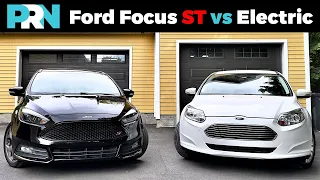 2016 Ford Focus ST vs 2018 Ford Focus Electric | Because We Can