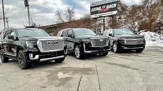 Escalade Platinum Vs. Ultimate Denali Vs. Tahoe High Country. A walk through on which model is for u