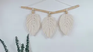 How to make a perfect macrame leaves wall hanging 🍂
