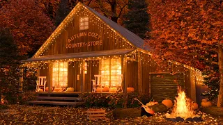 Autumn Cozy Country Store Ambience: Autumn Night Sounds, Crackling Fire Sounds, Nature Sounds