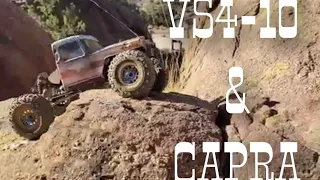 Vanquish VS4-10 and Axial Capra at Vasquez Rocks