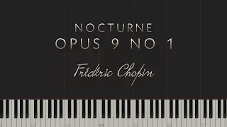 Frédéric Chopin - Nocturne Op. 9 No. 1  Synthesia Piano Tutorial