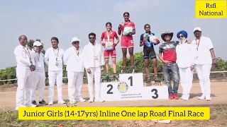 One lap Road Inline Final Race Junior Girls (14-17yrs)  : 60th RSFI NATIONAL 2022 Bengaluru