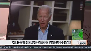 Poll shows Biden leading Trump in battleground states